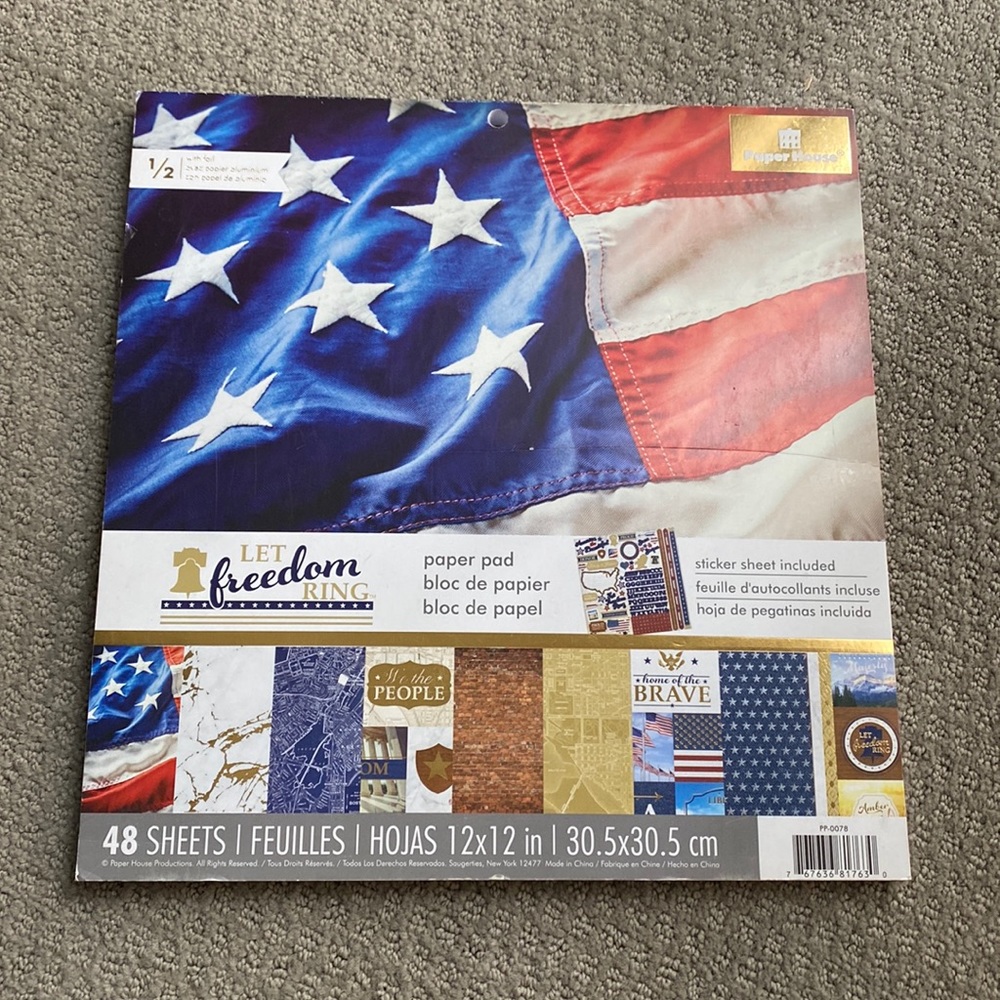 12x12 Military/America Scrapbook Paper